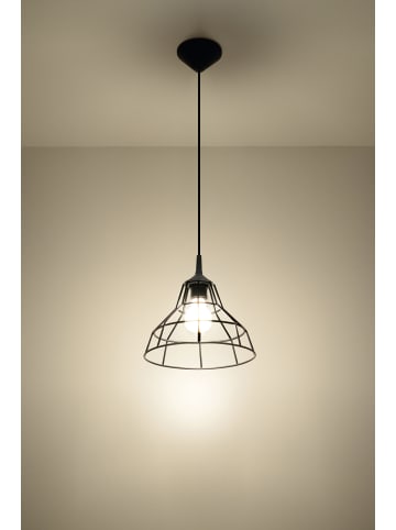 Nice Lamps Hängleuchte ASAMA in Schwarz aus gebogenem Stahl lampenschirm E27 LED NICE LAMPS