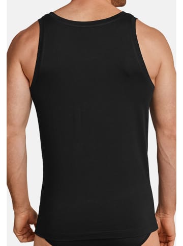 Schiesser Unterhemd / Tanktop Long Life Cotton in Schwarz