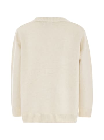 immy Damen Strickjacke in Wollweiss