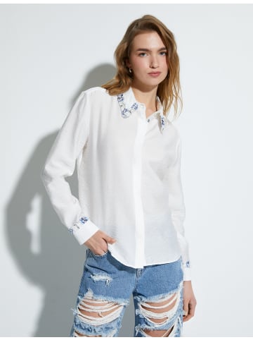 KOTON Shirt in Grauweiß