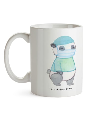 Mr. & Mrs. Panda Trinkbecher Operationsassistent Herz ohne Spruch in Weiß