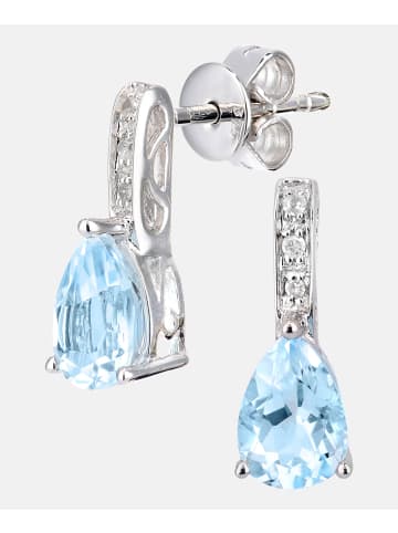 Diamant L'éternel Ohrhänger aus 375 Weißgold mit Diamant mit Topas