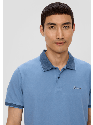 s.Oliver Polo-Shirt kurzarm in Blau