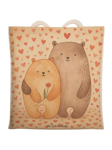 Mr. & Mrs. Panda Einkaufstasche Bären Liebe Design ohne Spruch in Weiß