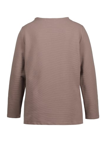 Ulla Popken Sweatshirt in nougatbraun