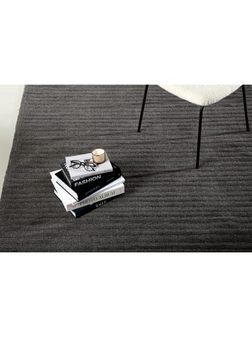 ebuy24 Teppich Milton Dunkel Grau 162 x 230 cm