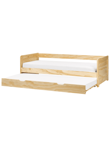 Beliani Tagesbett GRAVELINES in Braun - (W) 96 x (H) 63 x (L) 206 cm