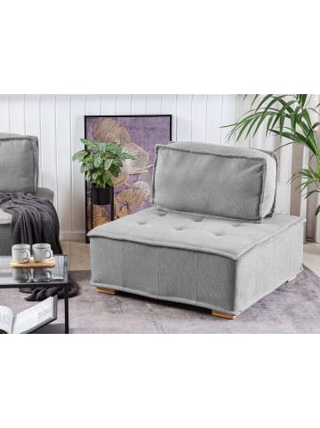 Beliani Sofaelement TIBRO in Grau/Braun - (W) 100 x (H) 40 x (L) 100 cm