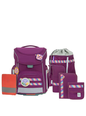 Lässig School Set Slim Unique - Schulranzen Set 7tlg. (Black) in Lilac