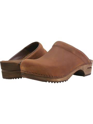 Sanita Comfortwear Clog "Wood-Christian Open" in Braun