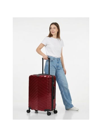 Redolz Essentials 18 4 Rollen Trolley 66 cm mit Dehnfalte in metallic-red shiny