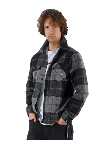 miracle of denim Hemdjacke in Black Grey Check