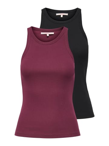 ONLY 2er-Pack Tanktop in Windsor Wine