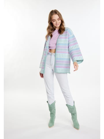 IZIA Damen Cardigan in Mint Mehrfarbig
