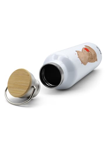 Mr. & Mrs. Panda Trinkflasche Bär Kaffee ohne Spruch in Weiß