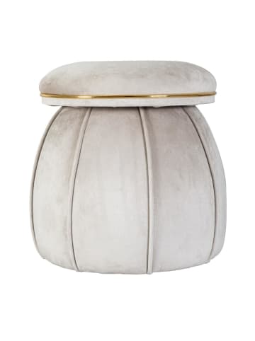 Kayoom Hocker Corin in taupe - gold