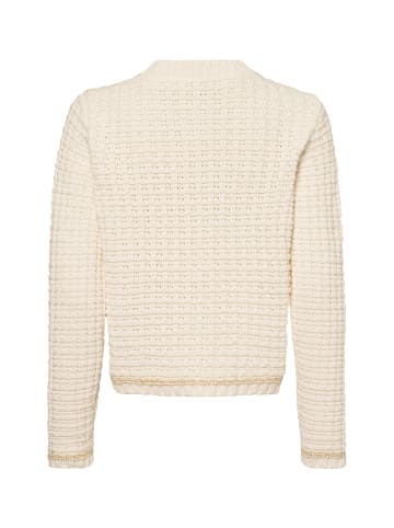 Rich & Royal Strickjacke in weiß gold - 0001