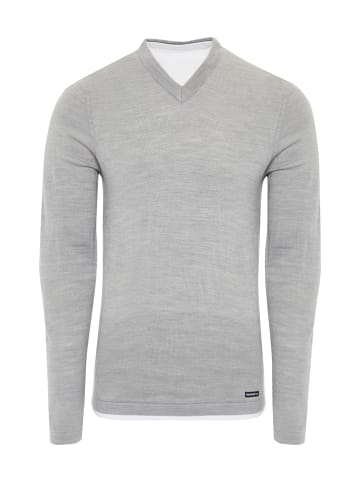 Threadbare V-Pullover THB Jumper BRAMWELL V-Neck in Grau