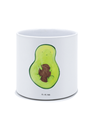 Mr. & Mrs. Panda Blumentopf Groß Avocado Kern ohne Spruch in Weiß