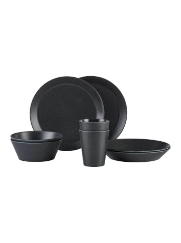 Mepal 8er Set Outdoor Geschirr Bloom in Pebble Black