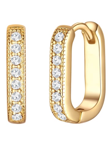 Lulu & Jane Creolen gelbgold verziert mit Kristallen von Swarovski® in gelbgold