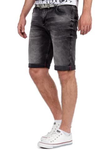 Cipo & Baxx Herren Regular Fit Shorts Stonewashed in Dark Grey