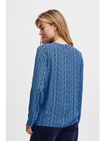 Fransa FRKiki regular fit in Ethereal Blue AOP MA23 01B
