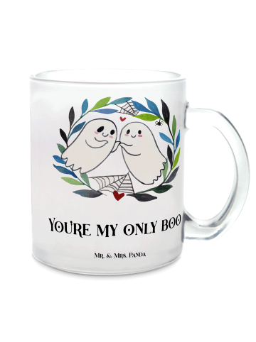 Mr. & Mrs. Panda Teetasse Gespenster  Liebe  mit Spruch in Transparent