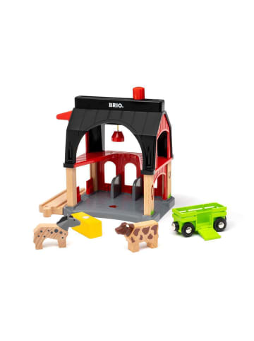 Brio Aktionsspiel BRIO World - Tierscheune mit Heuwaggon Ab 3 Jahre in bunt