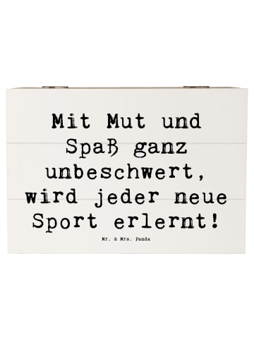 Mr. & Mrs. Panda Aufbewahrungsbox Spruch Neue Sportart versuchen... in Weiß