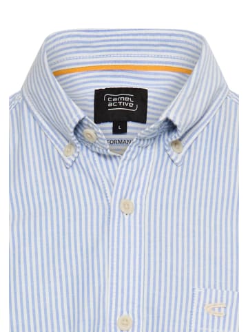 Camel Active Langarmhemd mit Brusttasche in Blau