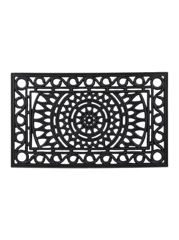 relaxdays Fußmatte in Schwarz - (B)75 x (T)45 cm