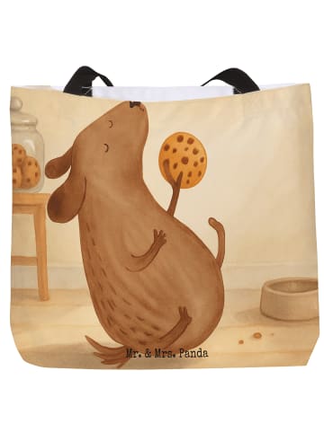 Mr. & Mrs. Panda Shopper Hund Keks Design ohne Spruch in Weiß