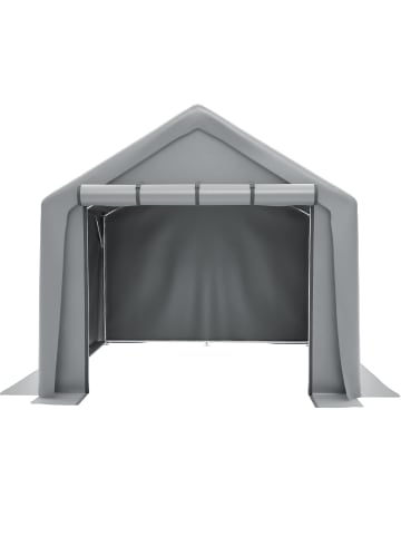 ABRIHOME Geräteschuppen in Dunkelgrau 244x241x217 cm für Fahrrad Garten Werkzeug