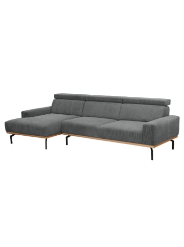 58 aufm Kessel SOFA mit Longchair links Katrien Cordstoff anthrazit