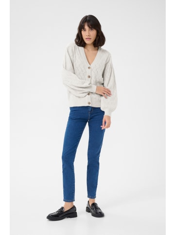 Kaffe Strickjacke KArita in Light Grey Melange