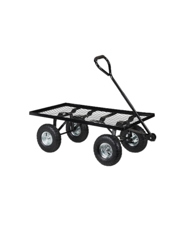 relaxdays Handwagen in Schwarz - (B)51 x (H)34,5 x (T)96 cm