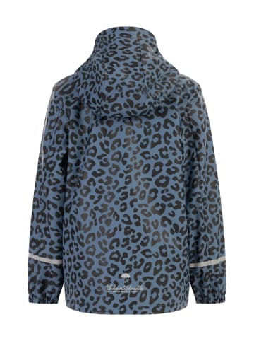 Schmuddelwedda Mädchen Regenjacke in Blau Grau Schwarz Leo