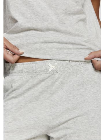 LASCANA Pyjamashorts in grau meliert