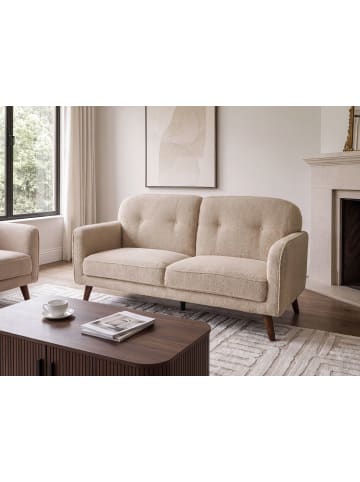 Beliani 2-Sitzer Sofa ETTRUM in Beige/Braun - (W) 149 x (H) 87 x (L) 84 cm