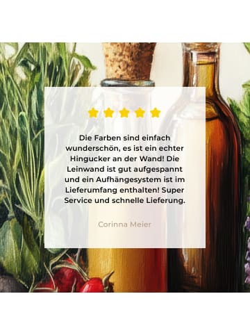 MuchoWow Leinwand bilder Kräutertisch (BxH)