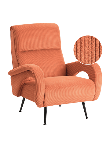 Beliani Sessel SVALOV in Orange - (W) 77 x (H) 93 x (L) 75 cm