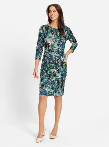 WITT WEIDEN Jerseykleid in schwarz-aquamarin-bedruckt