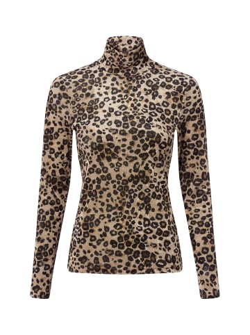 MARC CAIN COLLECTIONS Langarmshirt in beige schwarz