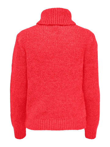 JACQUELINE de YONG Warmer Rollkragen Strickpullover Langarm Stretch Sweater JDYDINEA in Rot