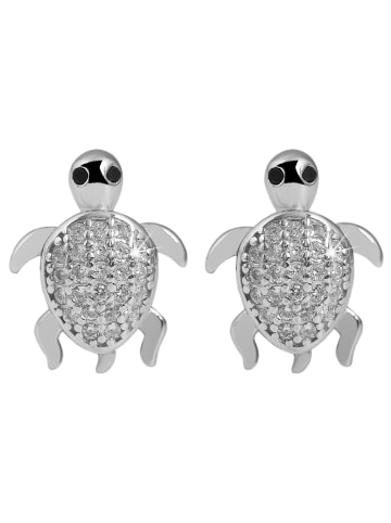 Adeliás Damen Ohrringe – Ohrstecker aus 925 Silber mit Zirkonia in silber