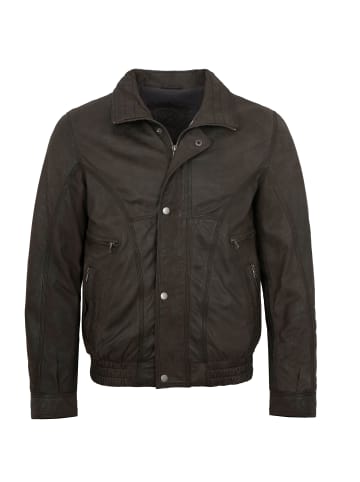 MADDOX Lederblouson Lammnubuk antik in Braun