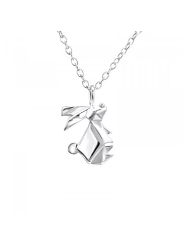 Alexander York Kette mit Anhänger ORIGAMI HASE in 925 Sterling Silber, 2-tlg.