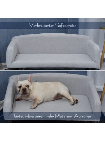 Pawhut Hundesofa Hellgrau 82B x 54T x 36H cm