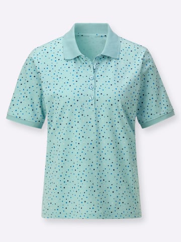 WITT WEIDEN Poloshirt in mint-aquapetrol-getupft